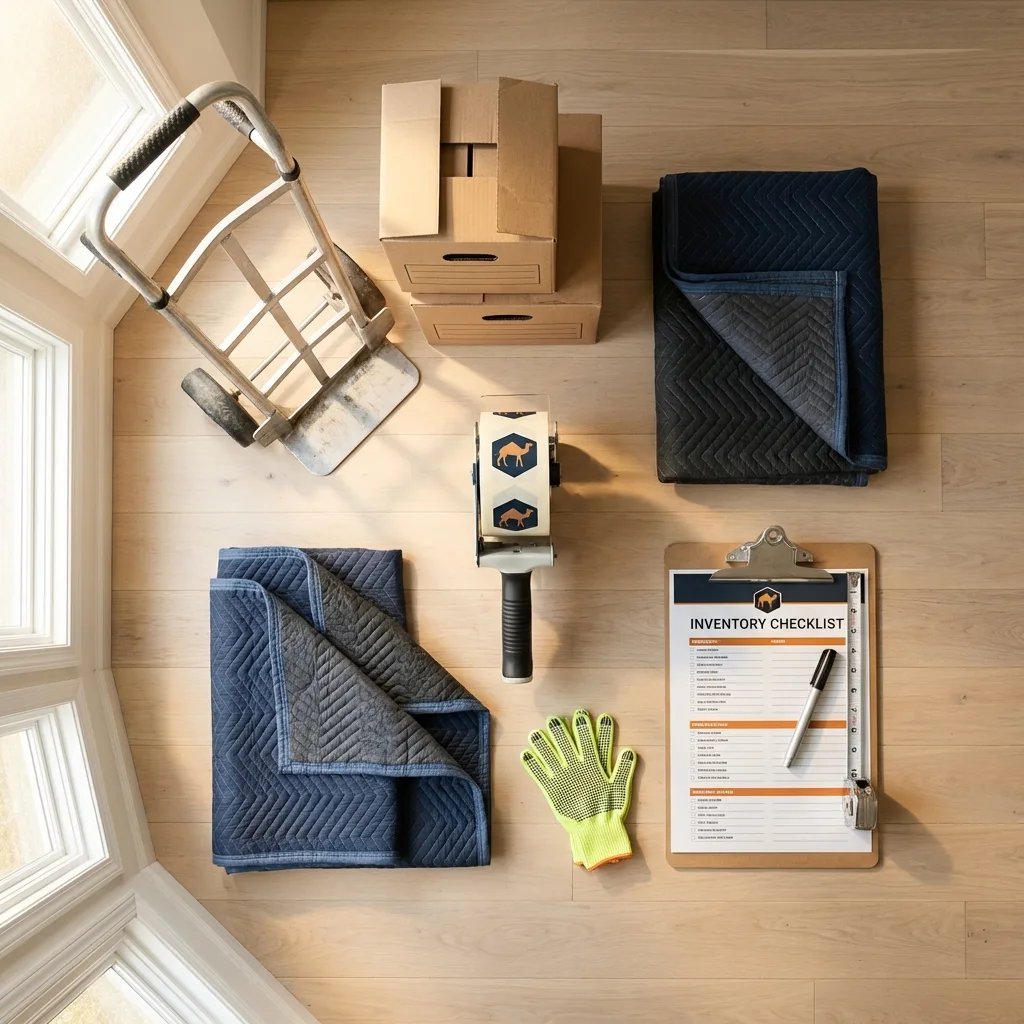 Professional moving supplies and packing materials layout for Plaistow residential relocations